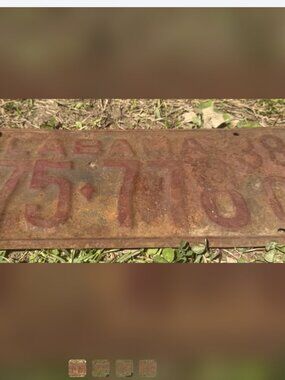 Antique RARE Alabama Car Tag License Plate 1938 Rusted but no cracks